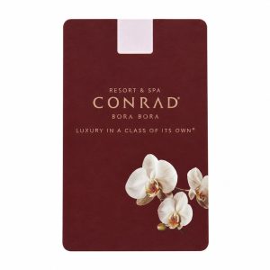 Hotel Key Card – Conrad Bora Bora, Burgundy
