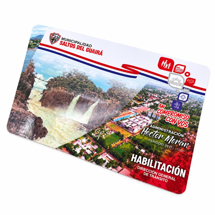 Custom Municipal Card – Salto del Guaira Transit & Citizen Card