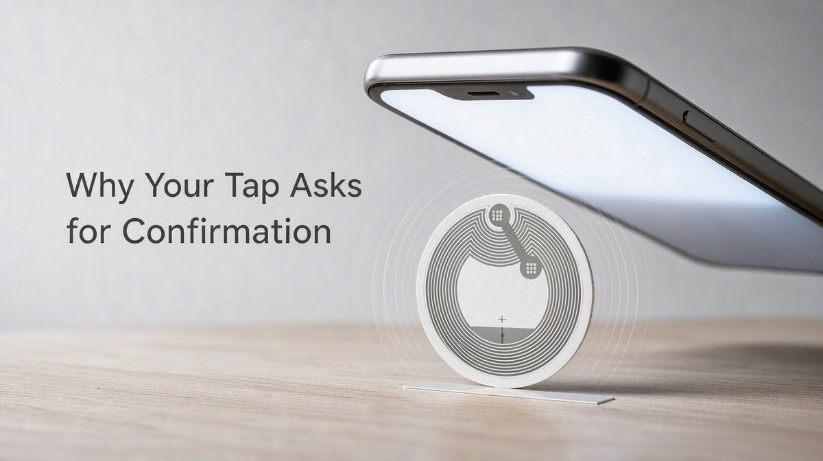 Phone asking for confirmation when tapping an NFC tag with too little memory
