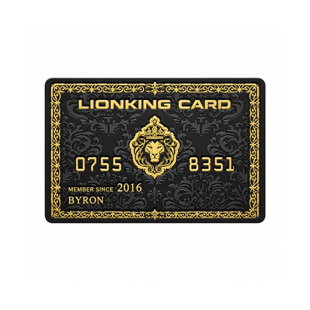 Craft Sample Card – Black Gold Lionking