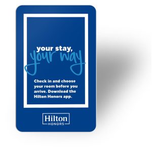Hotel Key Card – Hilton, Vertical Blue