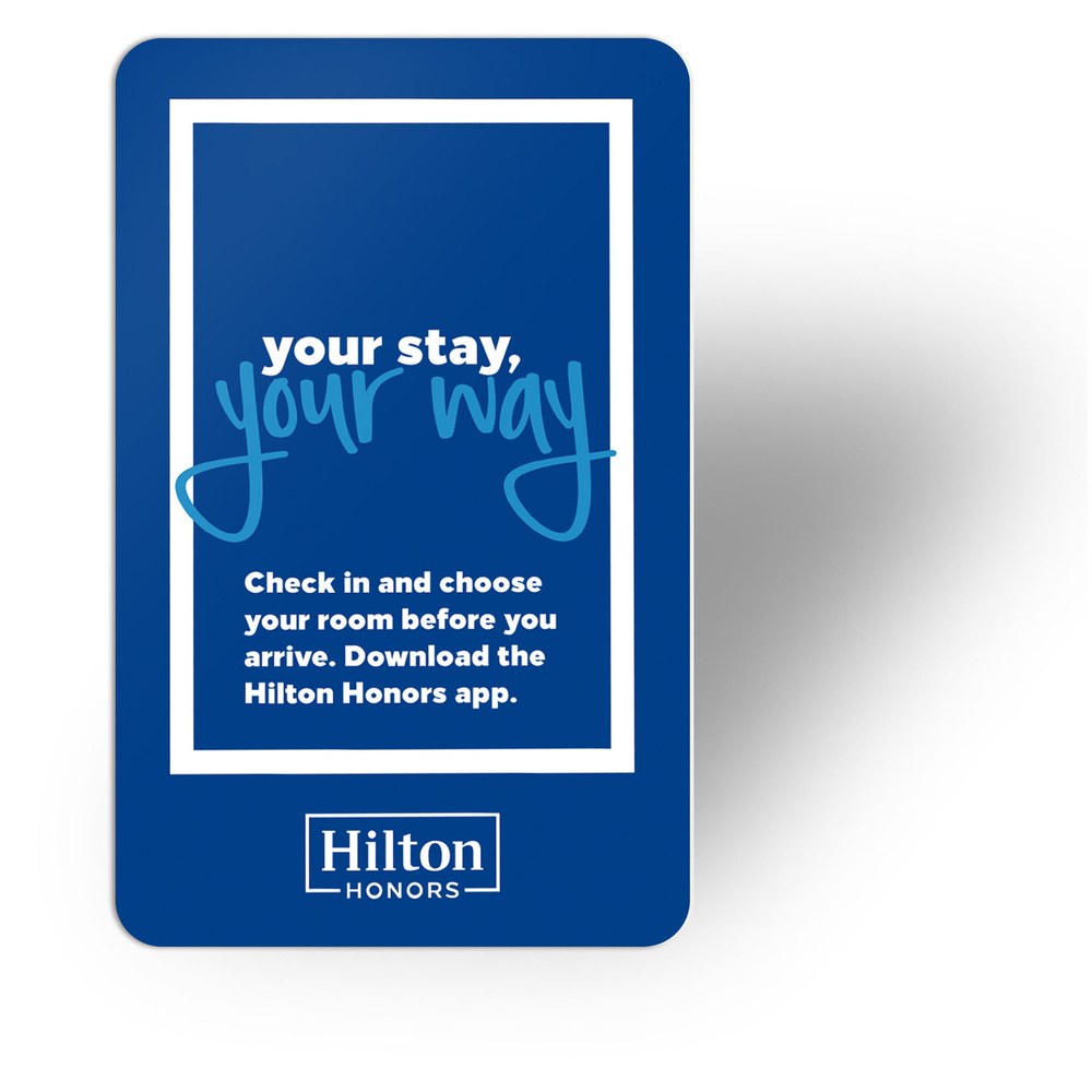Hotel Key Card – Hilton, Vertical Blue