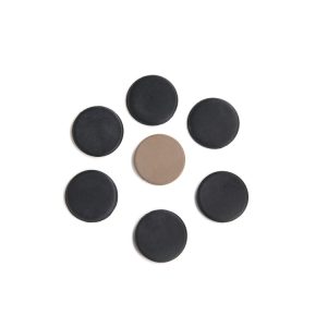 PPS black coin laundry tag without hole front