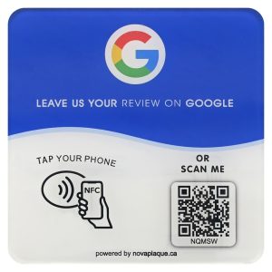 NFC Review Card – Google Blue-White