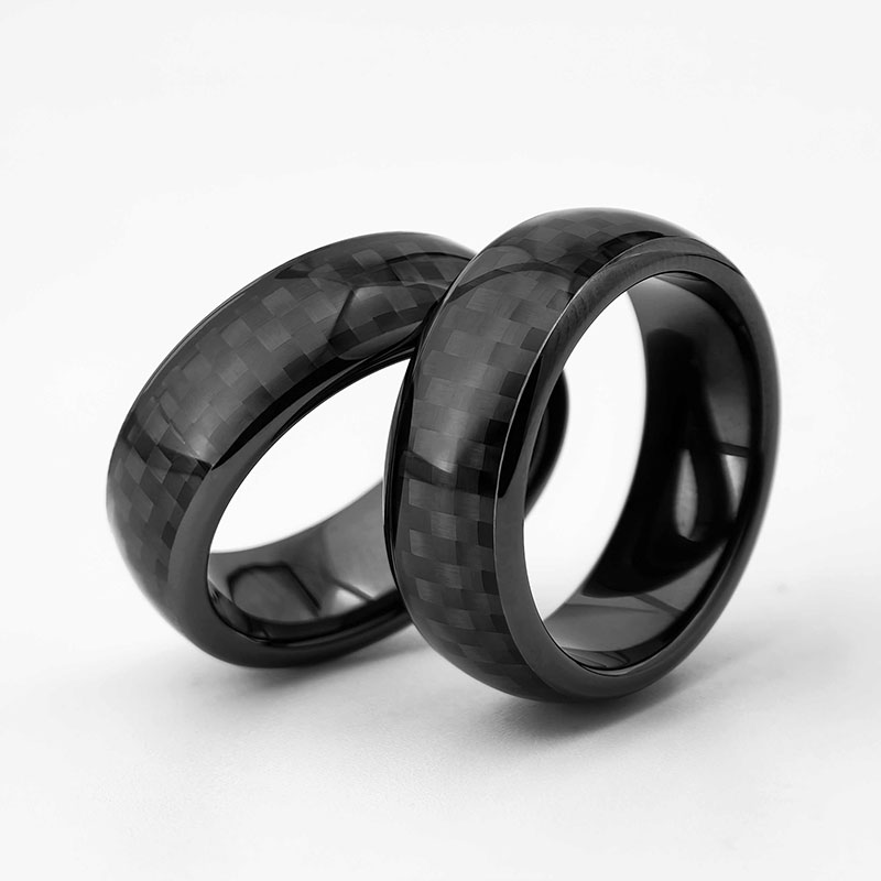 Carbon Fiber Inlay NFC Ring – Lightweight Smart Ring