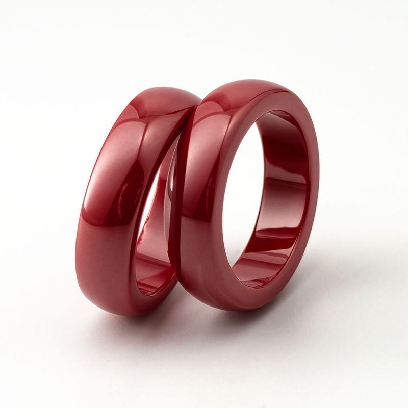 Red Full Ceramic NFC Ring – IP68 Smart Ring