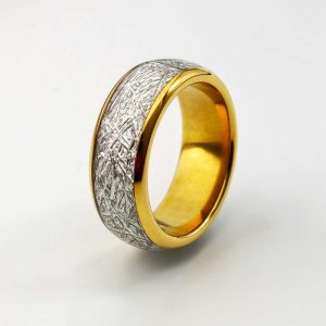 Silver Foil Inlay NFC Ring – Semi-Ceramic Smart Ring