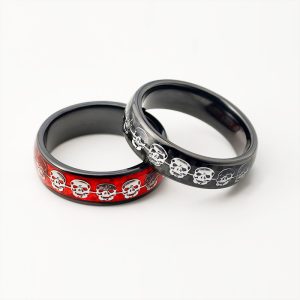 Skull Inlay NFC Ring – Semi-Ceramic Smart Ring