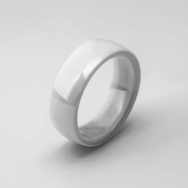 White Full Ceramic NFC Ring – IP68 Smart Ring
