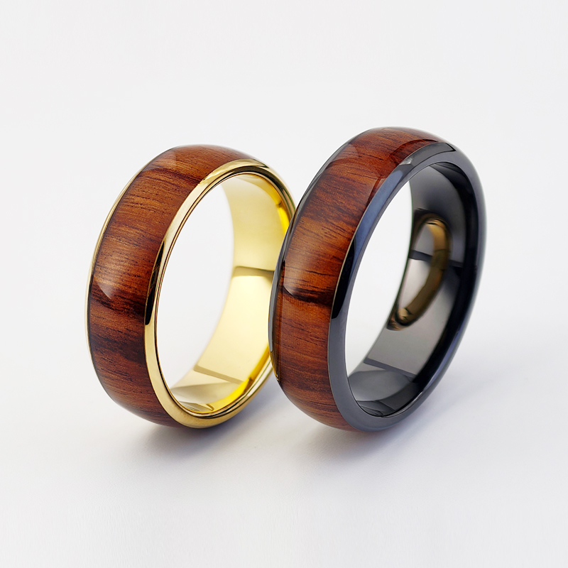 Wood Grain NFC Ring – Semi-Ceramic Smart Ring