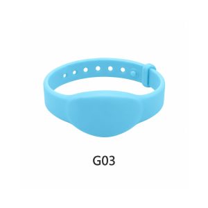 Silicone RFID Wristband – G03, Light blue