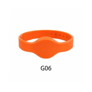 Silicone RFID Wristband – G06, Deep orange
