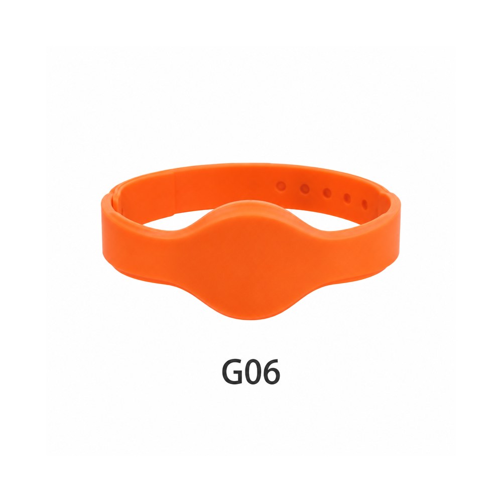 Silicone RFID Wristband – G06, Deep orange