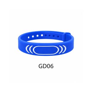 Silicone RFID Wristband – GD06, Blue adjustable