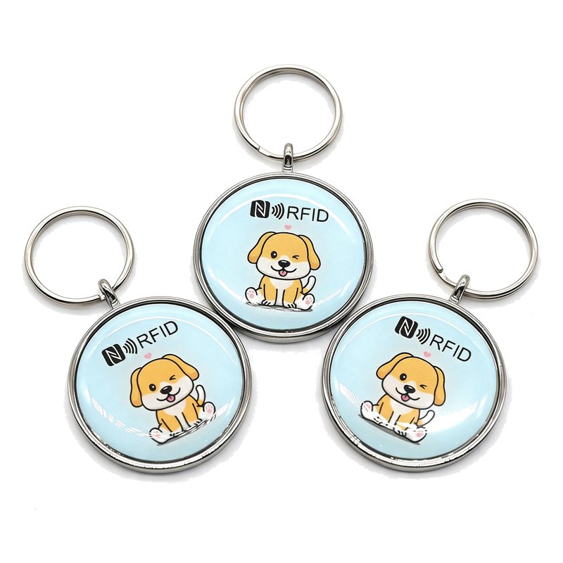 Metal Frame Round Pet Tag