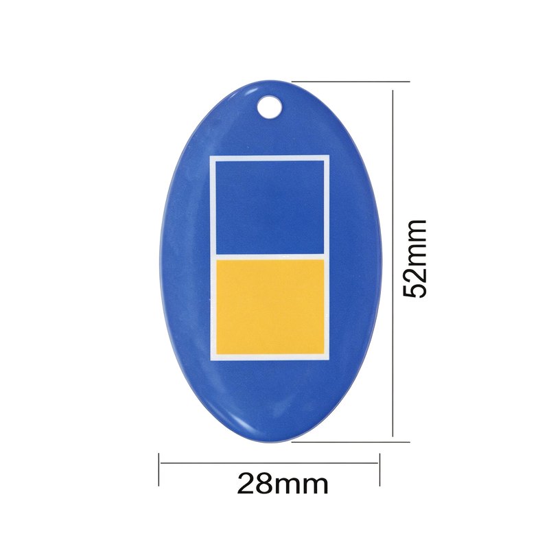 Oval Two-Tone NFC Epoxy Tag